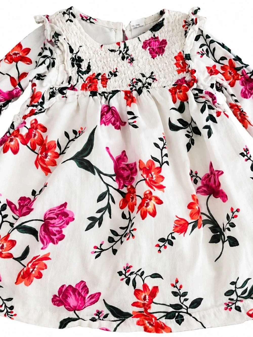 Old Navy Floral Dress - White with Pink and Green
